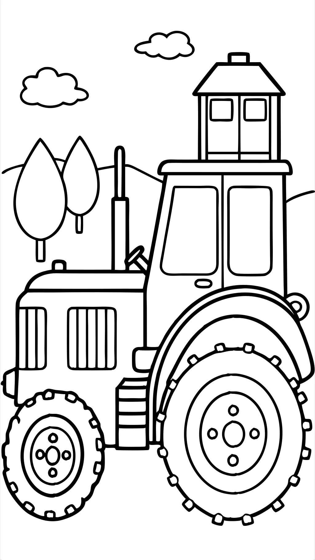 coloriage imprimable de tracteur